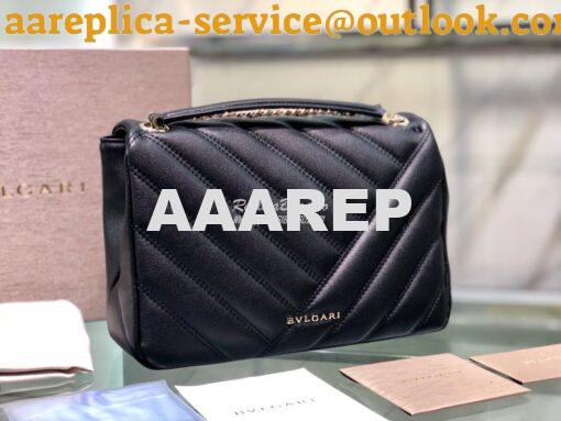 Replica Bvlgari Serpenti Cabochon Medium Matelassé Leather Shoulder Ba 8