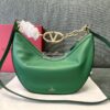 Replica Valentino Small Vlogo Moon Hobo Bag In Nappa Calfskin With Cha 11