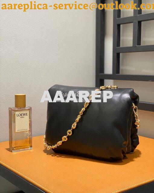 Replica Loewe Puffer Goya bag in shiny nappa lambskin AP40P41 Black 9