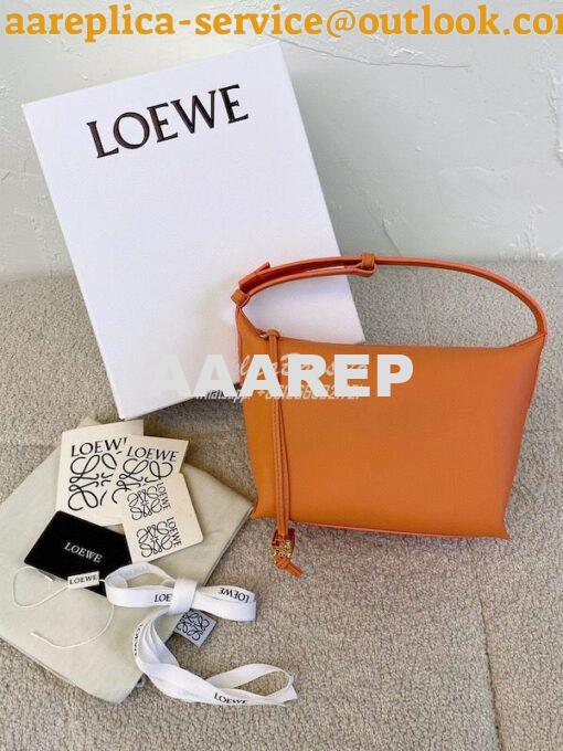 Replica Loewe Small Cubi bag in nappa calfskin Orange A906K75