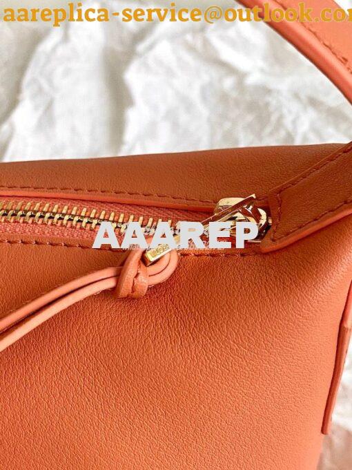 Replica Loewe Small Cubi bag in nappa calfskin Orange A906K75 6