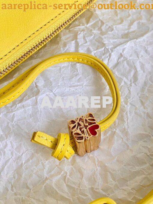 Replica Loewe Small Cubi bag in nappa calfskin Yellow A906K75 5