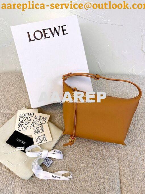 Replica Loewe Small Cubi bag in nappa calfskin Brown A906K75