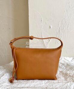 Replica Loewe Small Cubi bag in nappa calfskin Brown A906K75 2