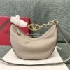 Replica Valentino Small Vlogo Moon Hobo Bag In Grainy Calfskin With Ch 10