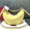 Replica Valentino Small Vlogo Moon Hobo Bag In Grainy Calfskin With Ch 11