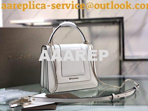 Replica Bvlgari Serpenti Forever Flap Cover Bag in Metallic with Handl 9