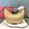 Replica Valentino Small Vlogo Moon Hobo Bag In Grainy Calfskin With Ch 11