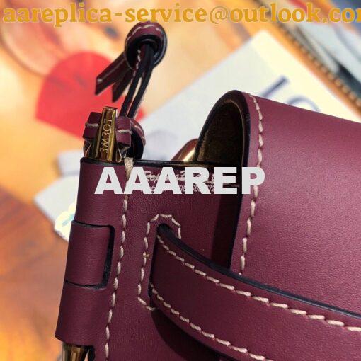 Replica Loewe Gate bumbag in Soft Calfskin 271922 Oxblood 4