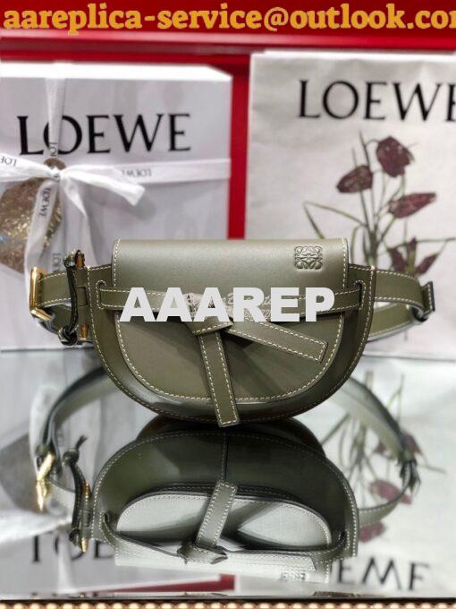 Replica Loewe Gate bumbag in Soft Calfskin 271922 Green