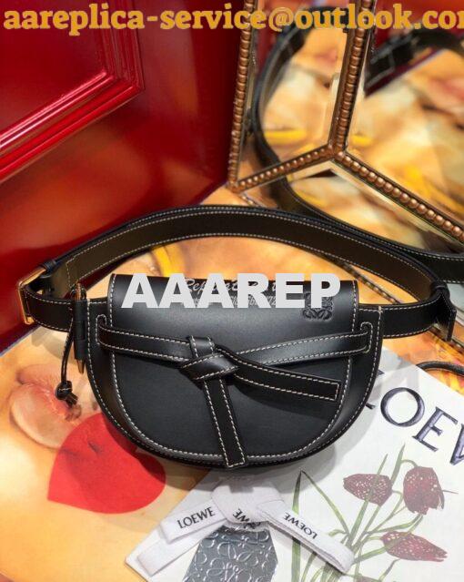 Replica Loewe Gate bumbag in Soft Calfskin 271922 Black