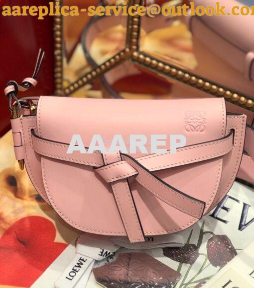 Replica Loewe Gate bumbag in Soft Calfskin 271922 Pink 2