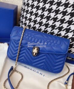 Replica Bvlgari Serpenti Forever Belt Bag 287853 Cobalt Blue 2