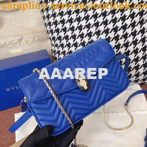 Replica Bvlgari Serpenti Forever Belt Bag 287853 Cobalt Blue 3