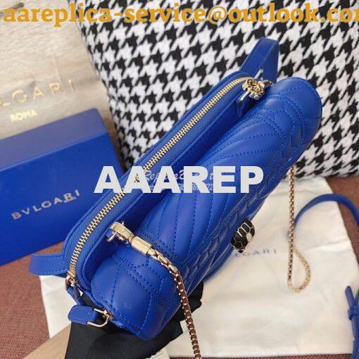 Replica Bvlgari Serpenti Forever Belt Bag 287853 Cobalt Blue 4