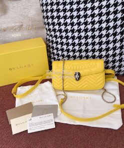 Replica Bvlgari Serpenti Forever Belt Bag 287853 Yellow