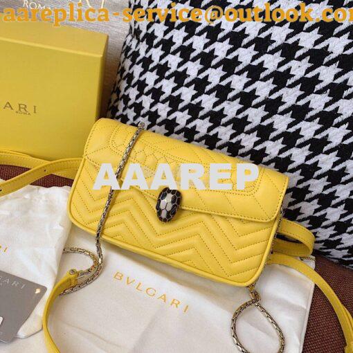 Replica Bvlgari Serpenti Forever Belt Bag 287853 Yellow 2