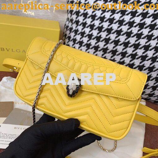 Replica Bvlgari Serpenti Forever Belt Bag 287853 Yellow 3