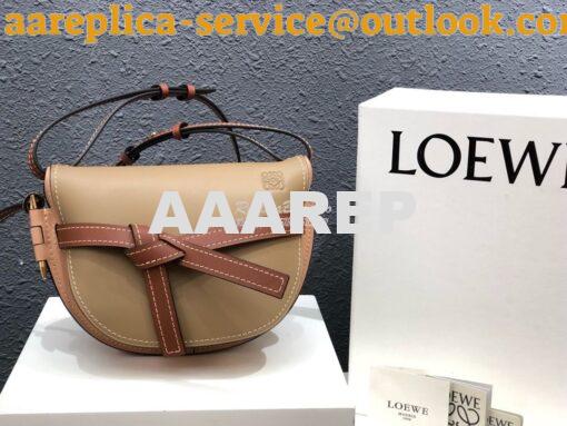 Replica Loewe Gate Small Bag 397511 Mocca/Powder