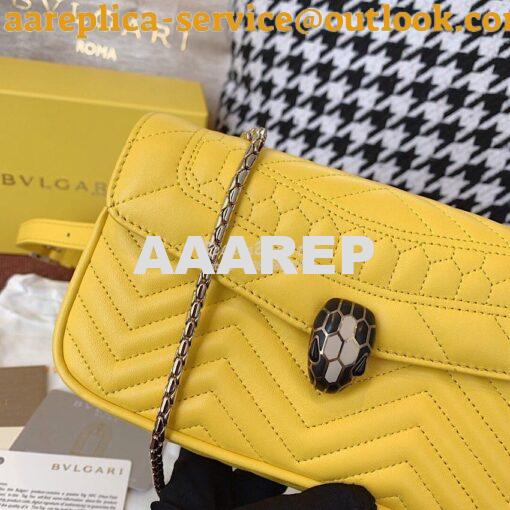 Replica Bvlgari Serpenti Forever Belt Bag 287853 Yellow 4