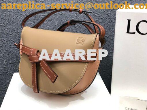 Replica Loewe Gate Small Bag 397511 Mocca/Powder 2