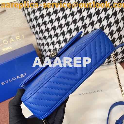 Replica Bvlgari Serpenti Forever Belt Bag 287853 Cobalt Blue 7