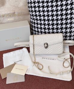 Replica Bvlgari Serpenti Forever Belt Bag 287853 White