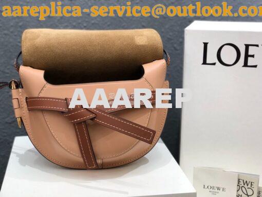 Replica Loewe Gate Small Bag 397511 Mocca/Powder 5