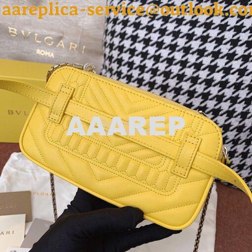 Replica Bvlgari Serpenti Forever Belt Bag 287853 Yellow 9