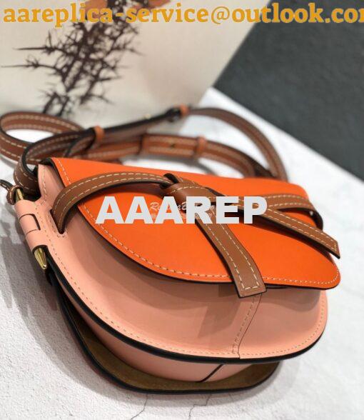 Replica Loewe Gate Small Bag 397511 Ocre/ Pink 5