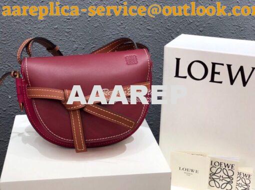 Replica Loewe Gate Small Bag 397511 Oxblood/ Wine