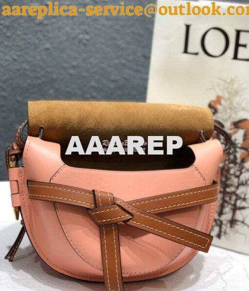 Replica Loewe Gate Small Bag 397511 Ocre/ Pink 7