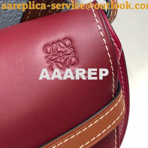 Replica Loewe Gate Small Bag 397511 Oxblood/ Wine 3