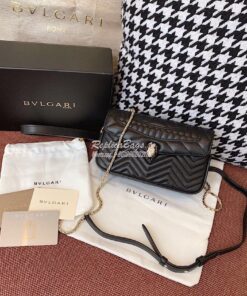 Replica Bvlgari Serpenti Forever Belt Bag 287853 Black