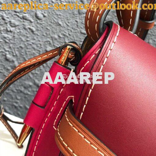 Replica Loewe Gate Small Bag 397511 Oxblood/ Wine 4