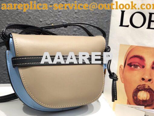 Replica Loewe Gate Small Bag 397511 Light Oat/ Light Blue 4