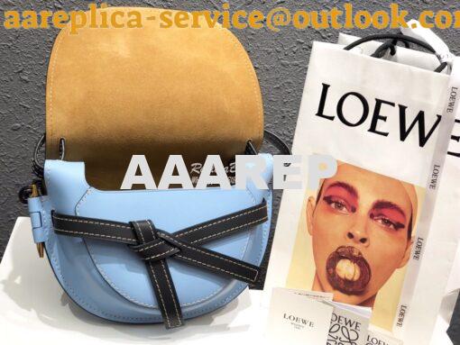 Replica Loewe Gate Small Bag 397511 Light Oat/ Light Blue 6