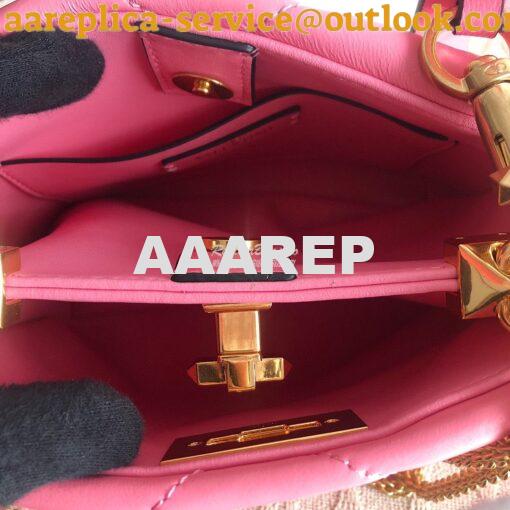 Replica Valentino Small Roman Stud The Handle Bag In Nappa BSF098 Flam 7