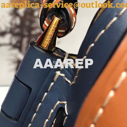 Replica Loewe Gate Small Bag 397511 Tan/ Blue 6