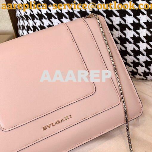 Replica Bvlgari Serpenti Forever Flap Cover Bag 19s Crystal Rose 28495 8