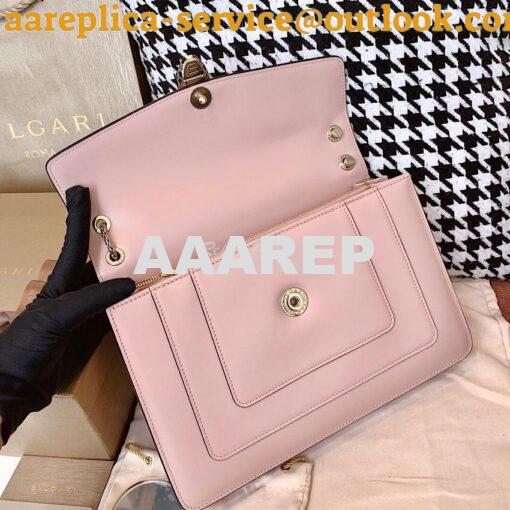 Replica Bvlgari Serpenti Forever Flap Cover Bag 19s Crystal Rose 28495 9