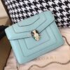 Replica Bvlgari Serpenti Forever Flap Cover Bag 19s Glacier Turquoise 12