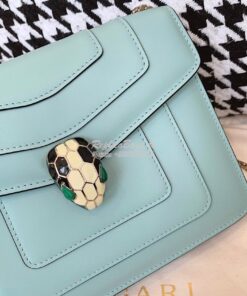 Replica Bvlgari Serpenti Forever Flap Cover Bag 19s Glacier Turquoise 2