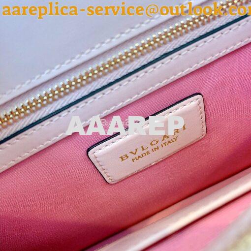 Replica Bvlgari Serpenti Forever Flap Cover Bag 19s Crystal Rose 28495 12