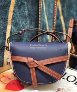 Replica Loewe Gate Small Bag 397511 Marine/Light Oat