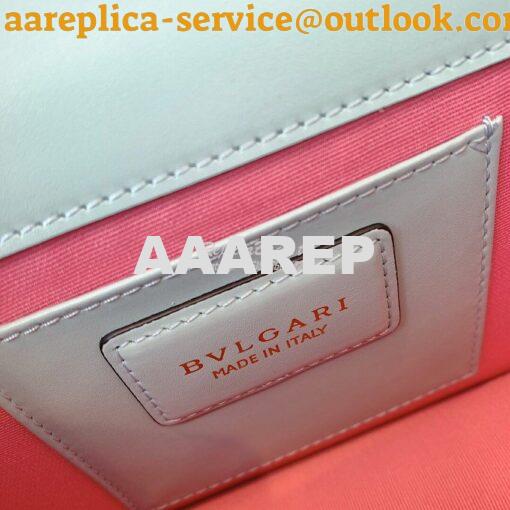 Replica Bvlgari Serpenti Forever Flap Cover Bag 19s Glacier Turquoise 6