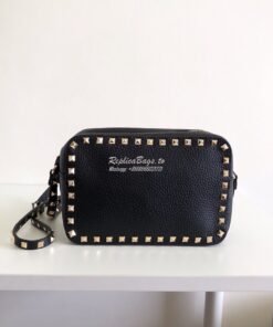 Replica Valentino Garavani Rockstud Crossbody bag in Grainy Calfskin B 2