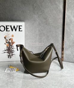 Replica Loewe Mini Hammock Hobo bag in classic calfskin A538G13 Dark K