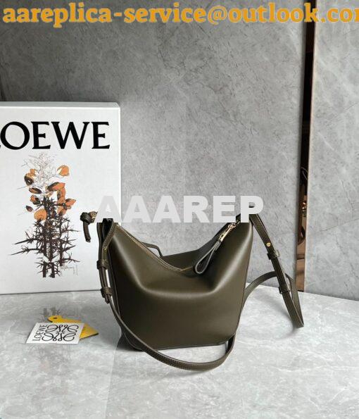 Replica Loewe Mini Hammock Hobo bag in classic calfskin A538G13 Dark K