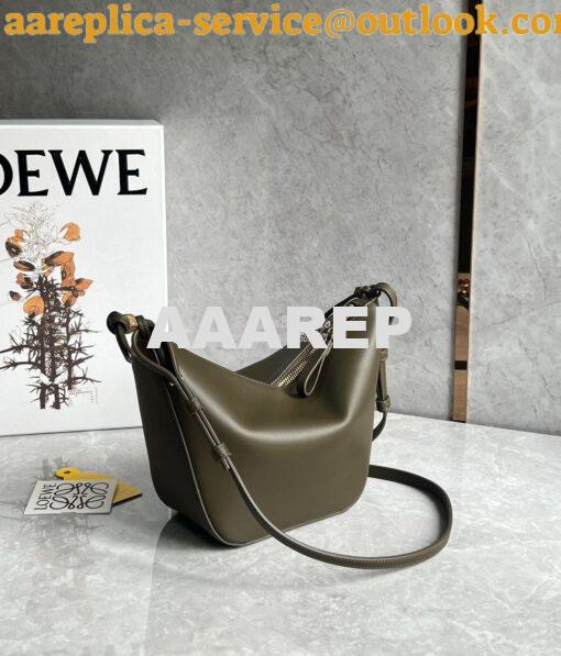 Replica Loewe Mini Hammock Hobo bag in classic calfskin A538G13 Dark K 2